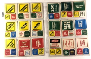 1978  FLEER  REAL ROAD SIGNS  STICKERS LOT OF 18 -N/MT-Very Rare! - Picture 1 of 4