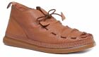 Justin Reece England Lia Side Zip Casual Perf Ankle Bot In Tan Size UK 3 - 8