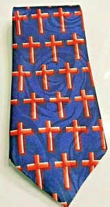 Herren Krawatte Christliches Kreuz Seide - Bild 1 von 3