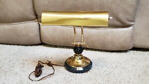 House of Troy Polished Brass Marble 13" Piano Desk Lamp - P10-108