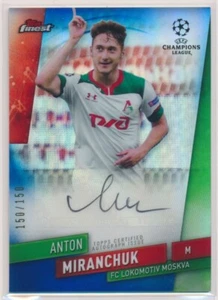 2019/20 Topps Finest UEFA Anton Miranchuk Blue Refractor Auto #FA-AMI 150/150 SP - Picture 1 of 2