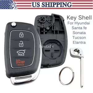 For 2015 2016 2017 2018 2019 Hyundai Sonata Flip Key Fob Shell Case Replacement - Bild 1 von 11