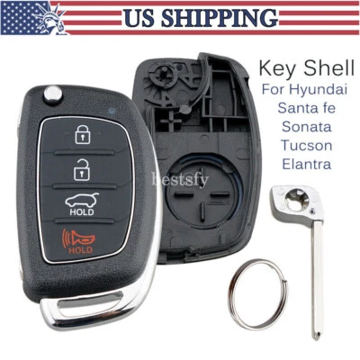 Para 2015 2016 2017 2018 2019 Hyundai Sonata flip chaveiro capa de substituição - Imagem 1 de 4
