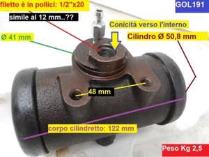 Cilindretto olio freni ruota autoregistrante per pala meccanica Volvo BM4200 - Picture 1 of 8