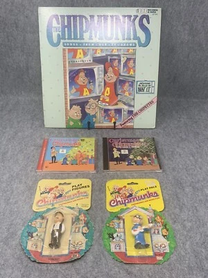 Figuras Ideal 1984 "THE ARPMUNKS" PLAY PALS" y CD de Navidad y vinilo Foto 1 de 4