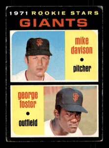 Rookie Stars/Mike Davison RC/George Foster Card 1971 Topps #276