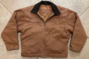 Corner Stone Canvas Duck Cloth Collared Work Jacket Brown J763 Size L - Picture 1 of 7