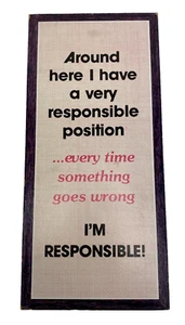 Vintage Office Sign Decor Humor on Thick Particle Board. SEE! Work Sign. Funny - Picture 1 of 6