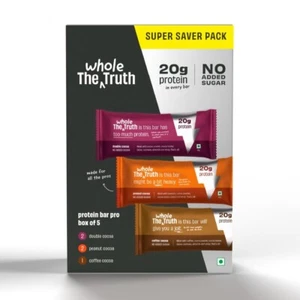 The Whole Truth High Protein All in One 20g Protein Bar Pack of 5 x 67g each - Picture 1 of 8