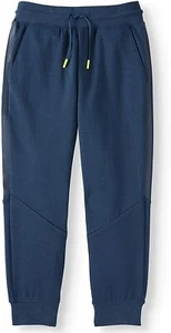 Athletic Works Boy Interlock Fleece Jogger Pants Navy Blue Cove L 10/12 XL 14/16 - Picture 1 of 12