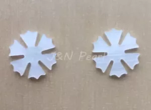 2 piezas Guitarras Incrustación Puente Madre Perla Blanco Copos de Nieve Estilo Martin de 6 Puntos - Imagen 1 de 2
