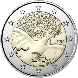 2 Euro France 2015 * 70th Anniversary - End of World War II * Unc - Picture 1 of 2