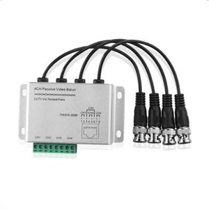 4CH Passive HD Video Balun Transceiver Female BNC RJ45 UTP Cable Converter NTSC - Picture 1 of 4