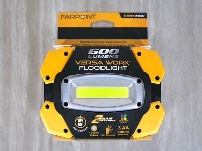 Cob Tec Versa Work Flood Light by Farpoint 600 Lumens with Battery Powered - New - Image 1 of 2