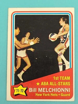 1972-73 Topps #253 Bill Melchionni New York Nets BASKETBALL Card Q9 - Image 1 of 2