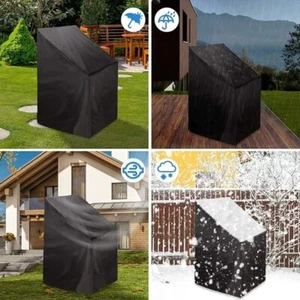 Stackable Patio Chair Covers Waterproof Outdoor Stacking High Back Furniture - Picture 1 of 10