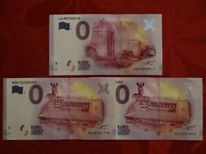 0 Euro Souvenir billets 2016 à choisir / scheine zu wählen / notes to choose