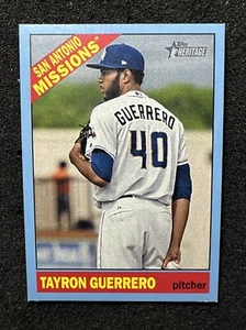 TAYRON GUERRERO #32 2015 Topps Heritage Minors Blue Border SP Rookie/Prospect - Imagen 1 de 5
