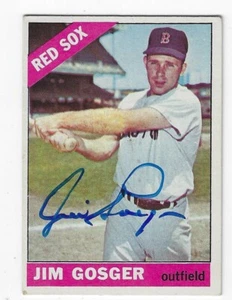 Autographed 1966 TOPPS Baseball #114 JIM GOSGER Boston Red Sox card - Picture 1 of 1