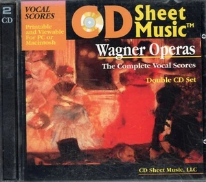 CD SHEET MUSIC- WAGNER OPERA- THE COMPLETE VOCAL SCORES  (2 CD Set) - Picture 1 of 3