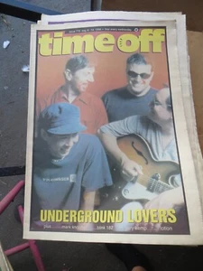 Time Off MUSIC Magazines NEWSPAPER AUSTRALIA WITH UNDERGROUND LOVERS COVER - Picture 1 of 1