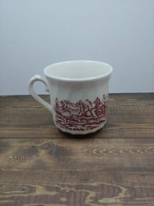 1980's English Fox Hunt Cup The Georgian Collection England In Red and White - Picture 1 of 5