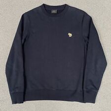 PS PAUL SMITH Sweater Mens Small Navy Blue Zebra Logo Sweatshirt Jumper