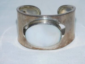PULSERA BRAZALETE VINTAGE MEXICO ATI ESTERLINA - PIEDRA BLANCA - 39,1 GRAMOS - Imagen 1 de 6