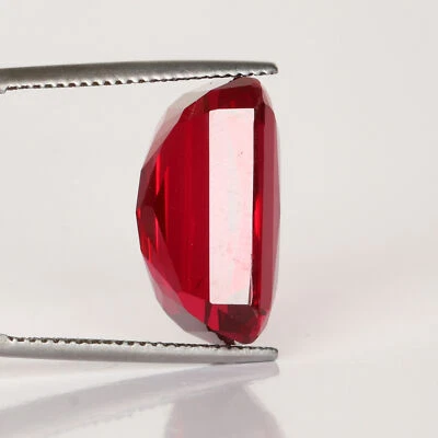 Red Ruby Gem Emerald Shape 24.Carat Loose Gemstone For Pendant making - Image 1 of 4