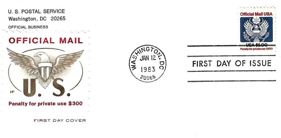 1983 0133 $5.00 Official  FDC with House of Farham  Cachet - Image 1 of 1