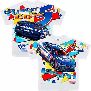Kyle Larson 2025 HendrickCars Total Print White T-Shirt - Picture 1 of 3
