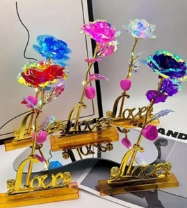 24Karat Vergoldete Rose 24K Goldene Rose Handgefertigt Konservierte Rose 🌹DE📦 - Bild 1 von 40