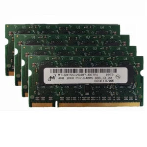 Micron 4X 4GB 1Rx8 PC2-6400 DDR2-800MHz DDR2 200pin SODIMM Laptop Memory、 - Picture 1 of 5