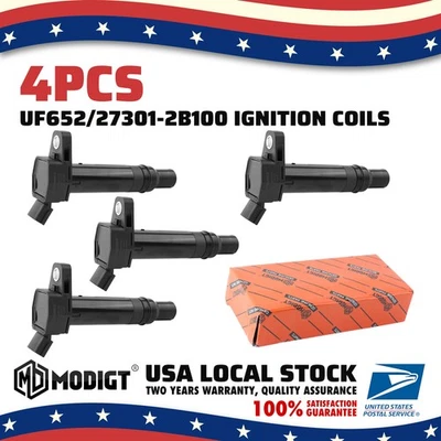 4x Bobinas de encendido UF652 para KIA RIO 1,6 L L L4 2012-2019 27301-2B100 duraderas nuevas Foto 1 de 4