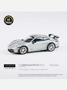 Porsche 911 GT3 (992.2) GT plateado metálico (LHD) 2025 sellado de fábrica Para64 - Imagen 1 de 1