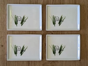 Neu mit Etikett Crate & Barrel 2012 CB2 OLIVER Schnittlauch Vorspeise Teller 4er Set -6,5" x 4" - Bild 1 von 8