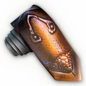 Vintage John Wang Nature Wear Men Tie Rare 87 Cobra Design Handmade Collectable - Picture 1 of 4