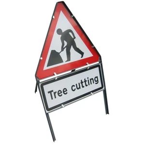 Quazar Rigid Tree Cutting Road Traffic Sign - Picture 1 of 1