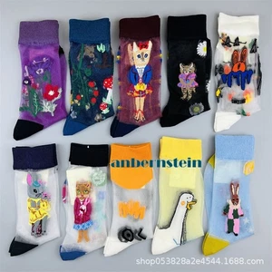 Kristallstrümpfe Bonne Maison Damen Glas Seide Socken süß Obst Cartoon Socken - Bild 1 von 49