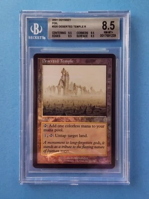 Deserted Temple Vintage FOIL MTG Odyssey  Graded BGS 8.5  NM - MT+! - Image 1 of 2