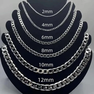 Herren Halskette Kette 2/4/6/8/10/12 mm 40- 75 cm Silber 925 Panzerkette Schmuck - Bild 1 von 4