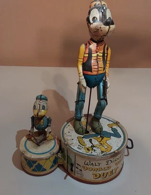 Juguete de cuerda dúo pato Donald Marx Walt Disney de colección. Ver fotos y descripción Foto 1 de 4