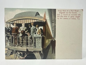 Geo J Gould Eisenbahn Magnat Dallas TX Zug Aussichtswagen 5x3,5 orig Postkarte - Bild 1 von 2