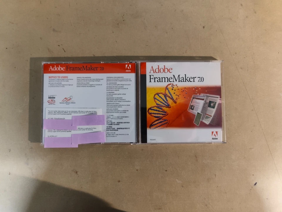 Adobe Software FrameMaker 7.0 Deutsch Windows CD ROM Retro Original Profis - Bild 1 von 2