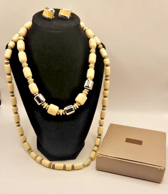 Avon City Elegante Ivoryessence 30" Collar / 18" Juego de Collar y Pendientes con Clip Foto 1 de 4