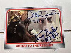 1980 Topps Star Wars Kenny Baker & Anthony Daniels Signed Auto Card #112 JSA COA - Picture 1 of 7