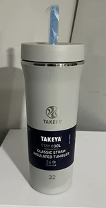 Takeya 32oz Stainless Steel Tumbler Straw New Grey Frost - Picture 1 of 6