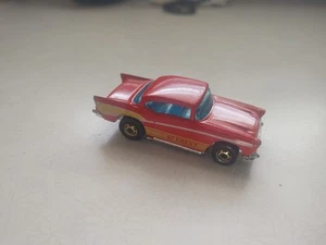 Vintage Mattel Hot Wheels Red Lines 57' Chevy Red w/ Yellow Stripe Diecast - Picture 1 of 8