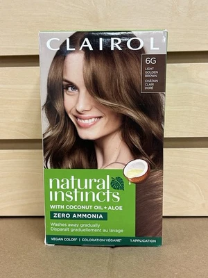 CLAIROL 6G MARRÓN DORADO CLARO Instintos Naturales Tinte de Cabello Semipermanente SELLADO Foto 1 de 4