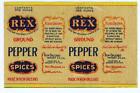 Rex Pepper Old Spice Tin Label Consolidated New Orleans Import La Walle Litho